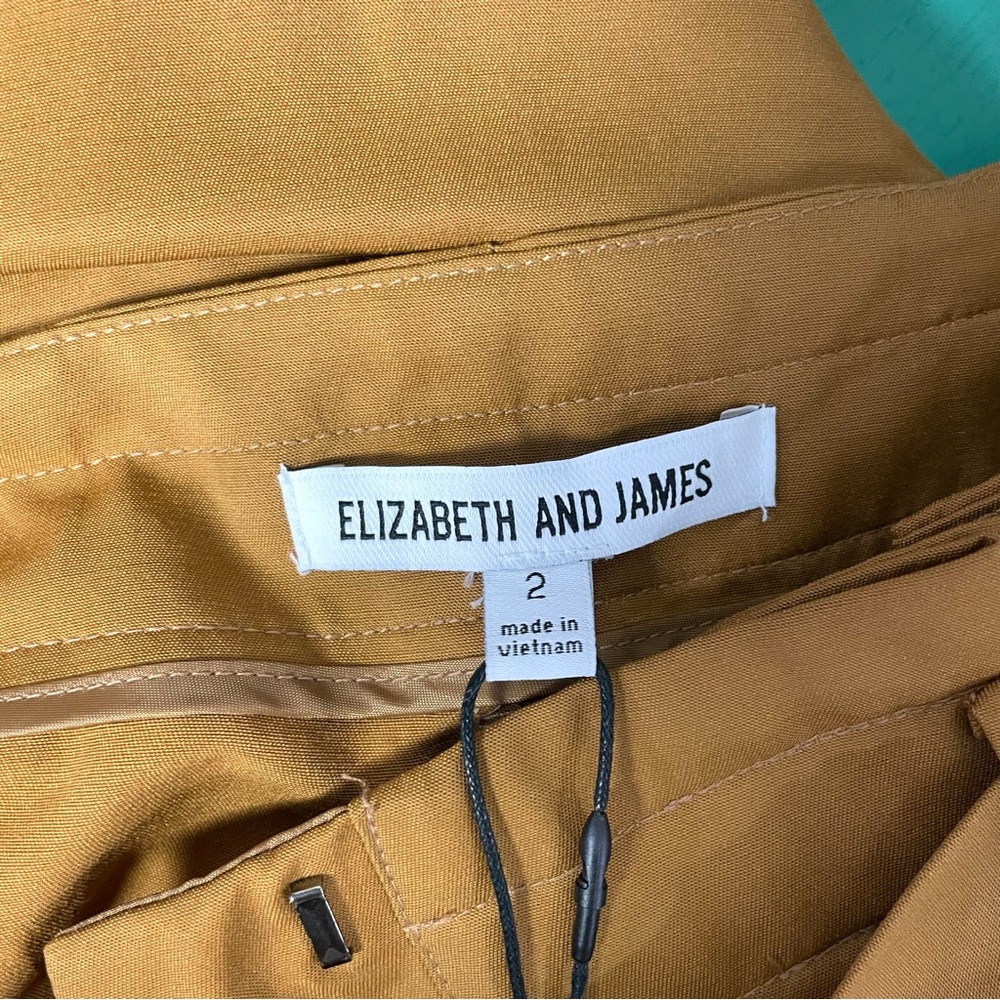 NWT Elizabeth and James Pleated High Rise Belted Pants Size 2 - Picture 12 of 13